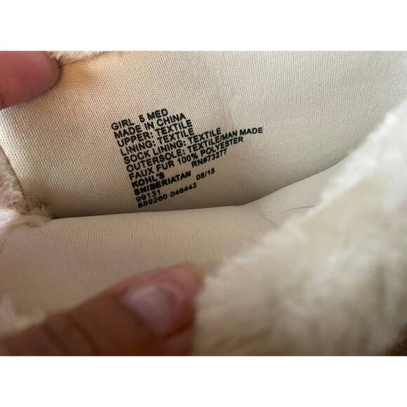 Sonoma Lifestyle Girls 5 Medium Brown Winter Boots with Bows - Picture 9 of 11